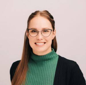 Headshot of Samantha Johnson, Associate Professor and Undergraduate Coordinator of Exercise Science in the Department of Kinesiology and Sports Medicine, against a neutral background